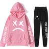 Autumn Winter Lil Peep "The Peep Show" Graphic Printed Hoodies Sweatpants Set Fashionable Casual Warm Sports Long Sleeved Pants Men's Sport Wear