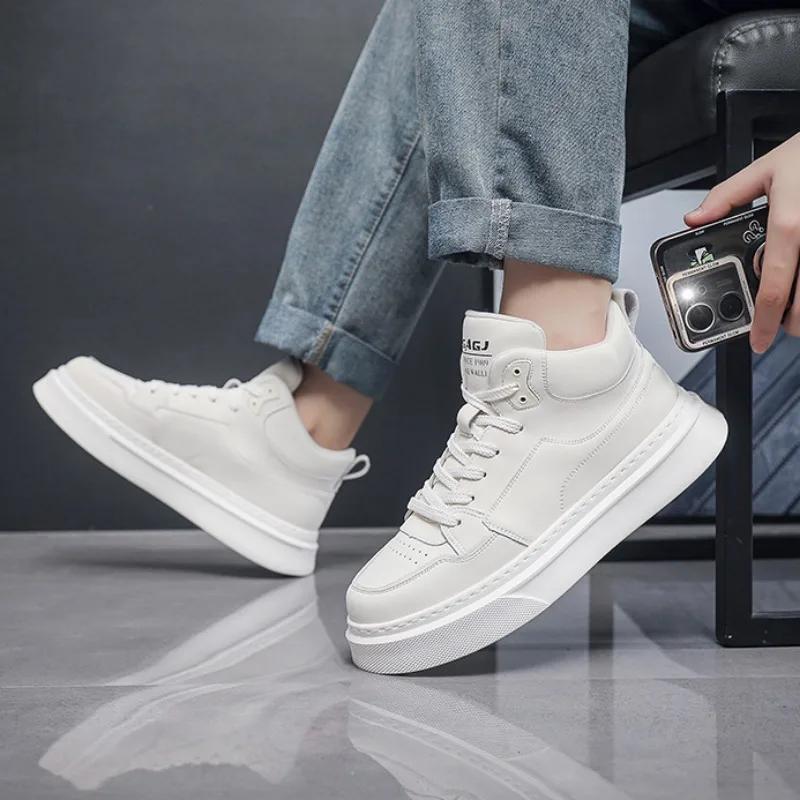 Модные повседневные высокие кроссовки для мужчин на осень-зиму — фото 7