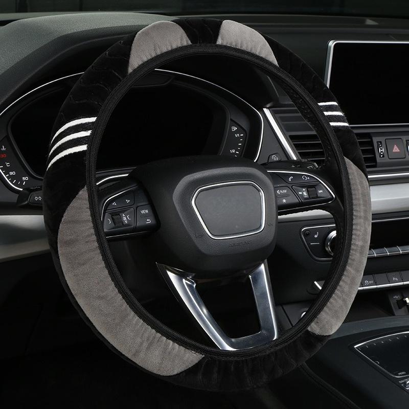 Auto-Lenkradbezug Universeller Plüsch-Lenkradbezug 360° Wärme Anti-Rutsch