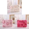 Plush Girl Heart Storage Makeup Bag Travel Organizer For Girls