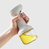 Practical 280/450ml Atomized Oil Spray Press Glass Oil Dispenser Transparent Body Leak-proof Cooking Spray Bottle Baking