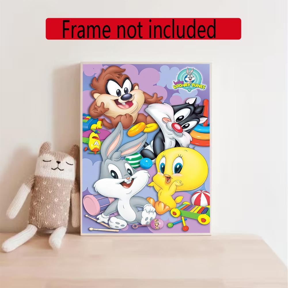 Looney Tunes 5D Diy Diamond Painting Round Diamond Mosaic Suitable For Beginners Diamond Painting Rhinestones Gift Frameless
