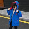 Boys' Mid-Length Winter Cotton Coat with Fur Collar - Korean Style
