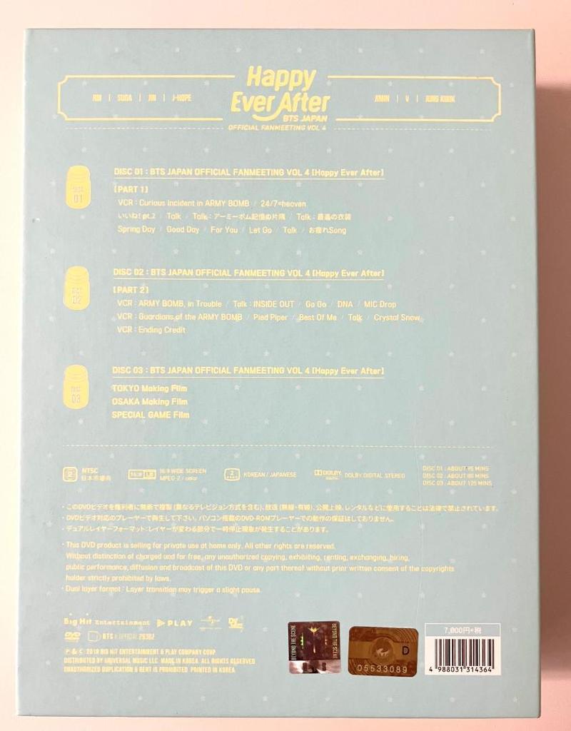 [USED] BTS Fan Meeting VOL.4 Happy Ever DVD (G796)