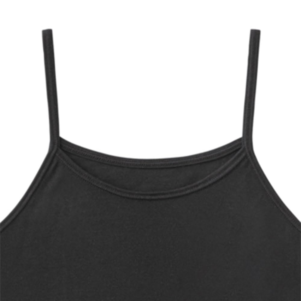 Gunze Standard Acedron Black Kids' Kiyamisole,