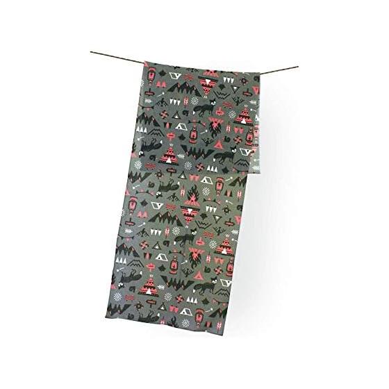 Maeda Dyeing Works ANDRIAS (Giant Salamander) Outdoor Tenugui Towel - Camp, Gray, Approx. 100cm x 34cm, 100% Cotton, Bun-ori Fabric, Antibacterial,