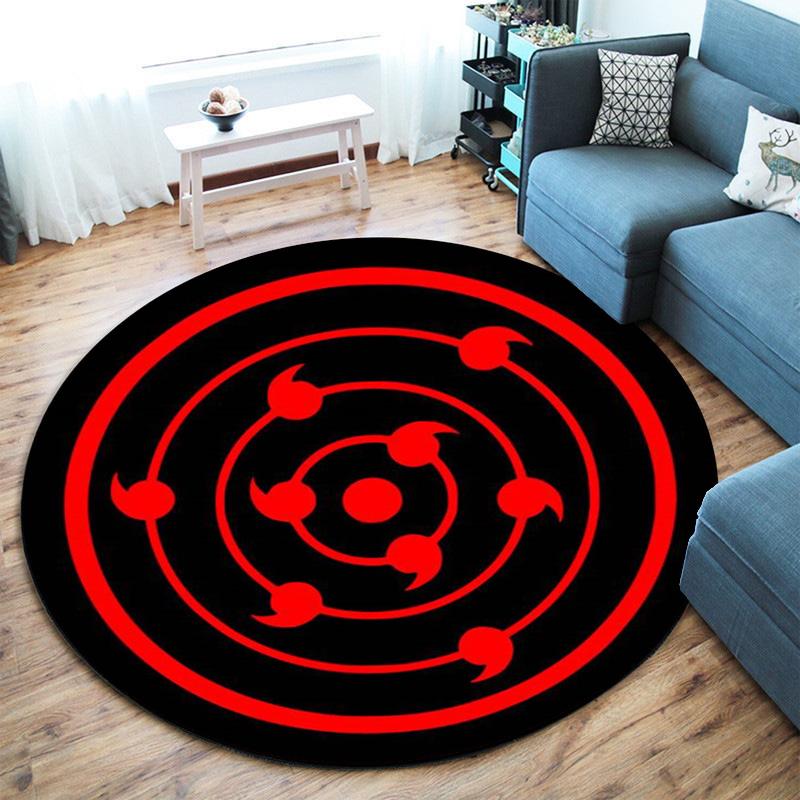 Famous cartoon NARUTO protagonist Uzumaki Naruto round carpet soft home decoration anti-slip door mat outdoor picnic mat carpet M4