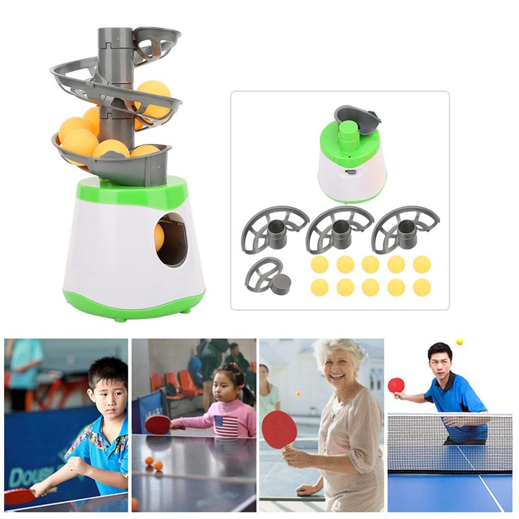 Automatic Table Tennis Portable Table Tennis Robot with 10 36 Spin Perfect for Table Tennis Practice Training Launcher, Balls, Balls, Beginners,