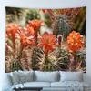 Cactus Plant Wall Tapestry, Desert Nature & Green Succulent Art, Boho Home Decor For Living Room & Bedroom