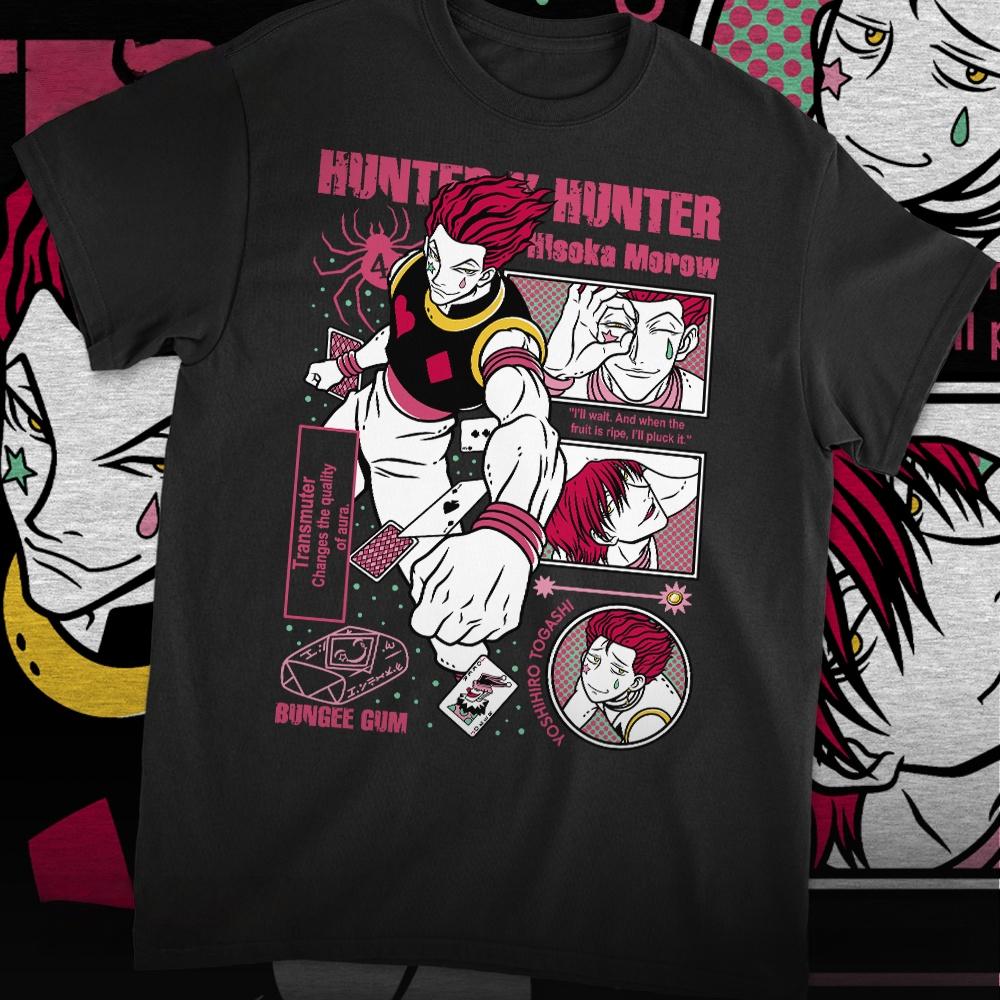 Hunter x Hunter Hisoka T-shirt Graphique Unisexe Surdimensionné 100% Coton Unisexe Col Rond Manches Courtes Femme Nouveau Y2k Streetwear Populaire Tee