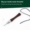 Punching Needle Embroidery Set with 4 Punching Needle Head 2 Threader Wood Handle Embroidery Pen for Embroidery Craft