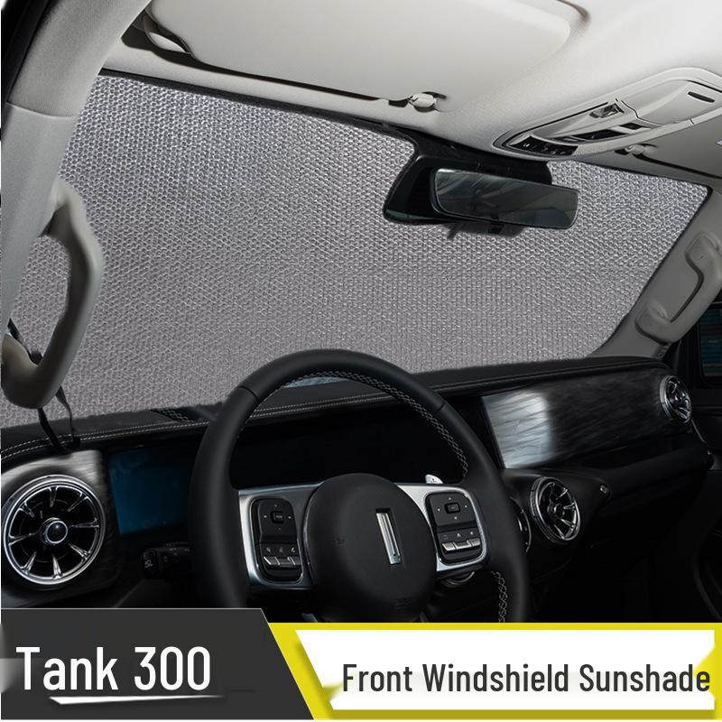 WEY Tank 300 Custom Shaped Front Windshield Sun Visor for Heat Insulation and UV Protection
