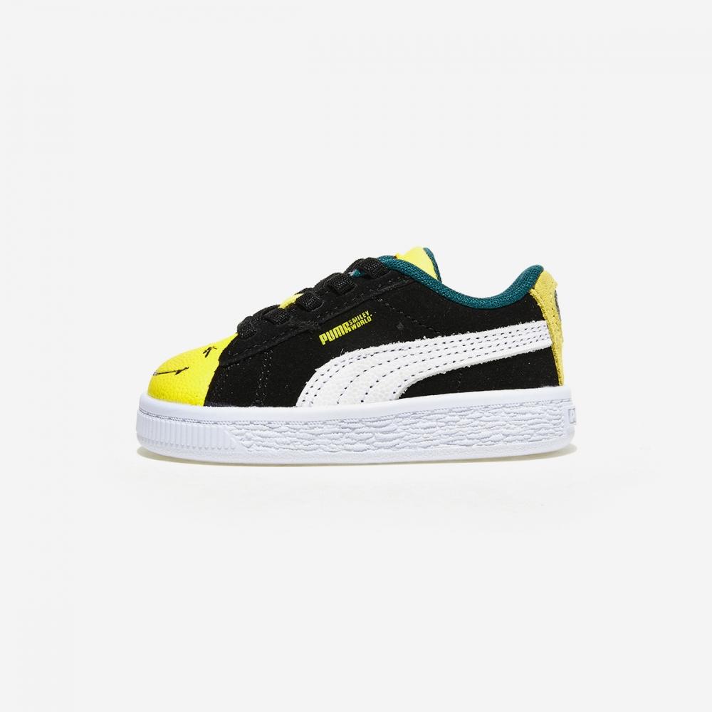 

Puma Suede Smiley World AC Infant Puma Black Puma White Vibrant Yellow