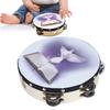 Tambourine Double Row Metal Jingle Handheld Percussion for Church Party20cm
