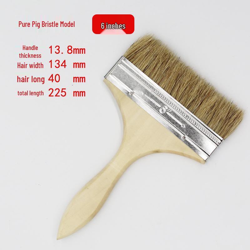 Wood Handle Bristle Brushes: Cleaning, Industrial, Barbecue & Thickened Hog Bristle Options
