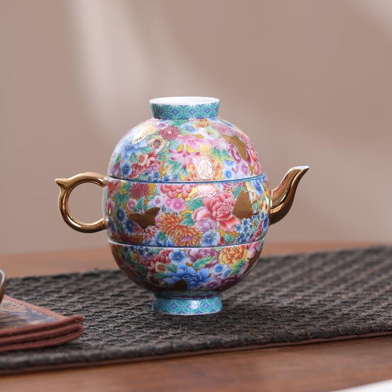 

Портативный дорожный чайный набор Кунг-фу из глазурованного фарфора