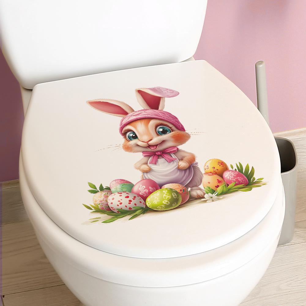 Easter Egg Bunny Bathroom Bathroom Beautification Decorative Stickers