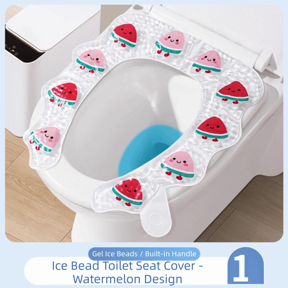 Waterproof Cooling Gel Toilet Seat Cover Condensed Ice Beads Cooling Toilet Seat Cushion  Summer Watermelon