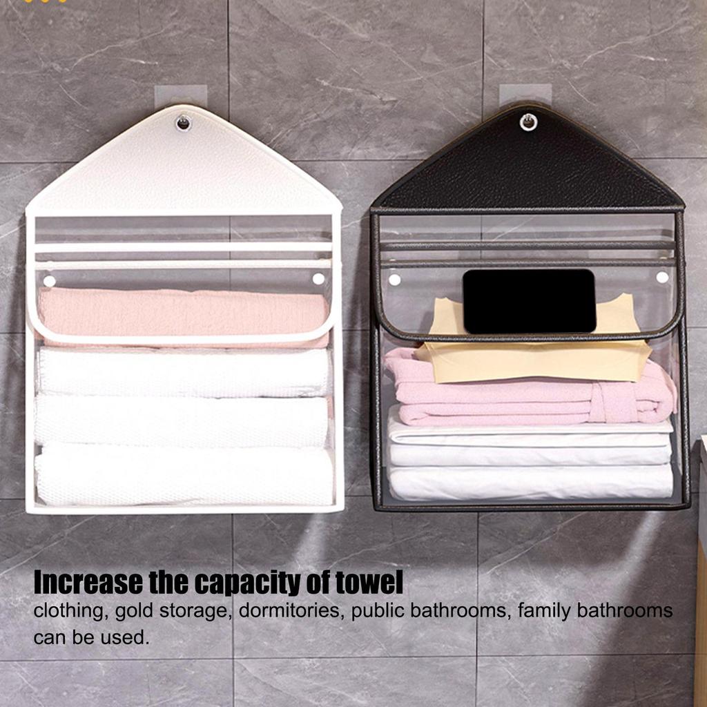 Door Laundry Hamper Bathroom Storage Bag Clear PVC Waterproof Bag With Touchscreen Phone Pouch For Bedroom Nursery Dormitory RV