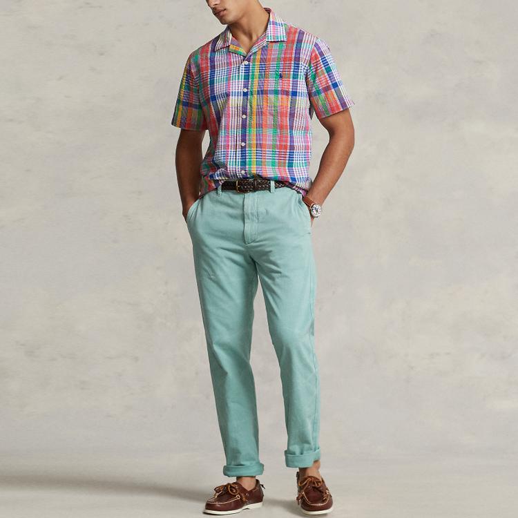 Polo Ralph Lauren SS23 Plaid Pony Embroidered Short Sleeve Shirt Men Shirts Multicolor MNPOWOV1N820627-999