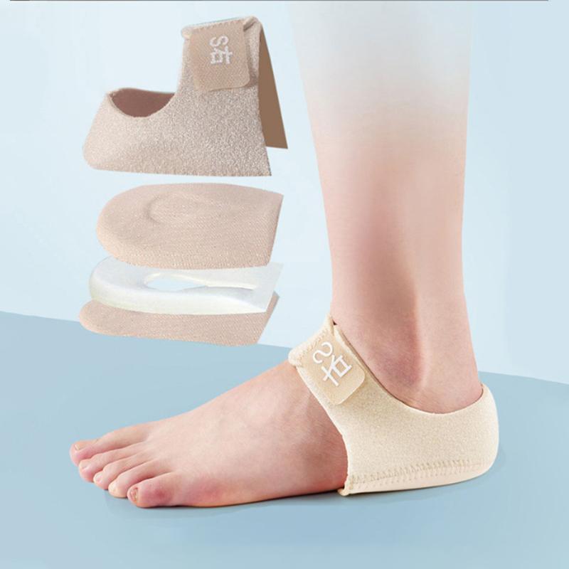 Plantarfasziitis Silikon Fersenschutz Stoßdämpfende Einlegesohle für Schuhe Halbe Größe Sockenärmel Stoßdämpfende Einlegesohle