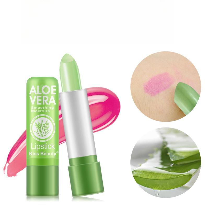 Aloe Vera Color-changing Lipstick Enduring, Deeply Hydrating, Temperature-activated Lip Balm, Fade-resistant Nourishing Lip Care