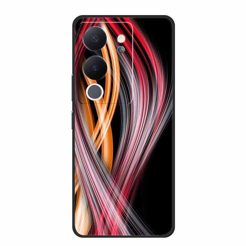 6.67" For Vivo V30 Lite Case Black Silicone Soft Phone Cases For Vivo V30 Lite Back Cover Case V 30 Lite Funda Coque Shell Capas