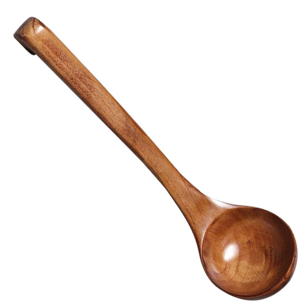 Large Wood Soup Ladle Long Handle for Serving Hot Pot Ramen Porridge Kitchen Cooking Spoon Wooden Ladle
