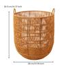 OpenLidless Laundry Basket Brown Woven Hamper with Carry Handles Sturdy for