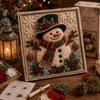 Fabric Based Christmas Fabric Poke Art Kit 3D Design Needle Punch Art  Christmas Decorating