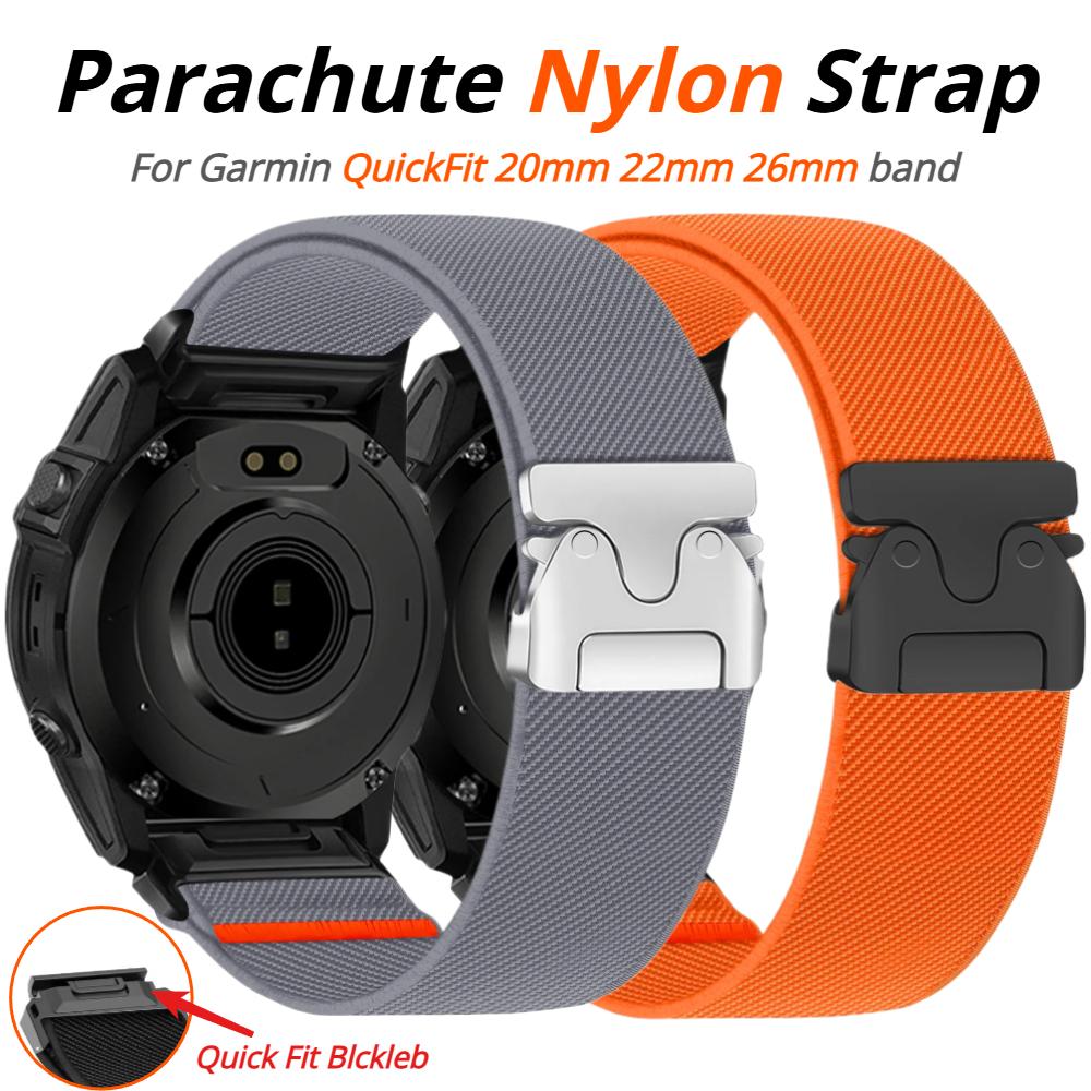 Cinturino in Nylon Intrecciato QuickFit 20mm 22mm 26mm Per Garmin Fenix 8 47mm 51mm 7 7X 6 6X 5 5X Plus/Enduro 3/ Venu 3/Epix Pro Gen 2 Cinturino Braccialetto