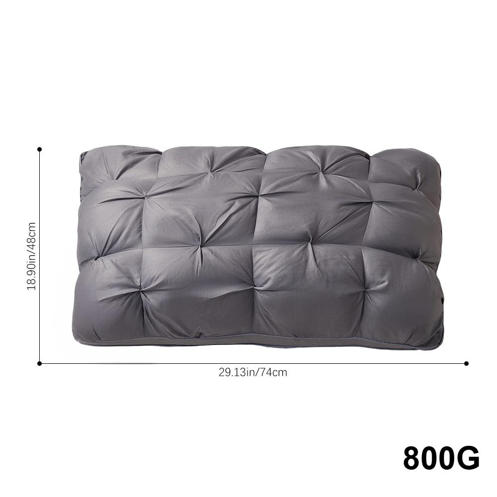1/2-Pack 3D Bread-Shaped White Pleated Pillow – Ergonomic Neck & Spine Support, Moisture-Wicking, Ideal for Relaxing Sleep, Bedroom, 74×48cm