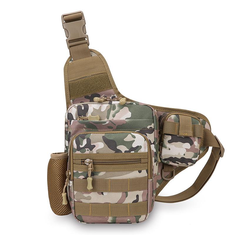 Borsa a tracolla da uomo Borsa a tracolla di grande capacità Borsa da petto sportiva multifunzionale per esterni