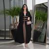 Indonesia Middle East Amazon Fashion Cardigan Leather Ring Turkey Colorblock Robe Outwear Arab Outwear Coat