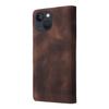 007 Series For iPhone 13 6.1 inch Leather Skin-touch Protective Cover Phone Stand Wallet Case
