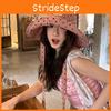 Attractive Womens Checkered Fisherman Hat With Large Brim Spring And Safety Sun