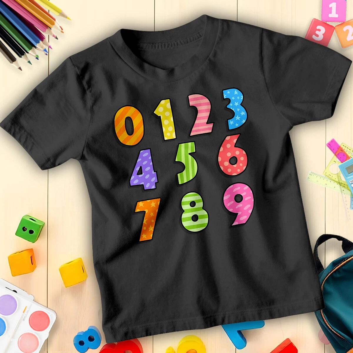 Boys and Girls Nature Inspired Number Day Maths Day Ideas T-Shirt for Kids #ND S