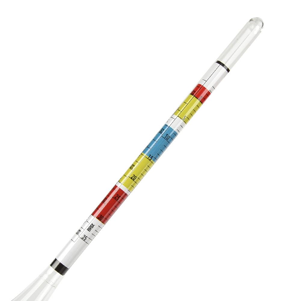 1pc Hydrometer Temperature Tester 28*5*2.5cm Glass