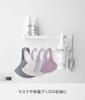 Yamazaki Tower Magnetic Umbrella Holder with Tray, White, Approx. W28 x D7 x H9.5cm, Umbrella Stand for Entryway and Small Item Storage, Product