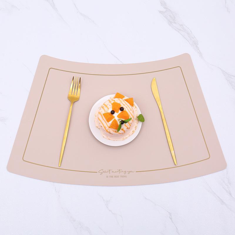 Round table fan-shaped western food mat waterproof and oil-proof table mat thermal insulation mat high temperature coaster bowl plate mat thermal
