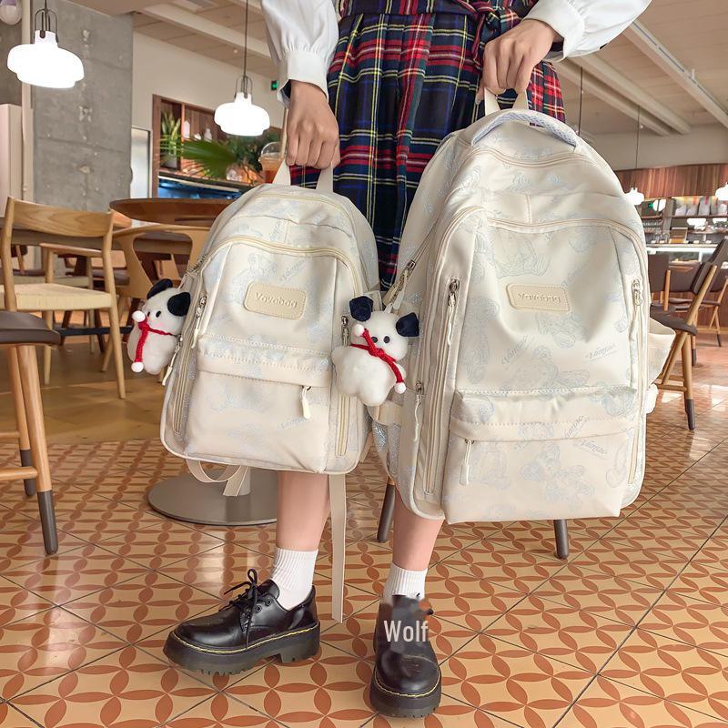 

Рюкзак с принтом медведя для девочек: Идеально подходит для учащихся начальной и средней школы. Single Bag + Bow Tie Dog