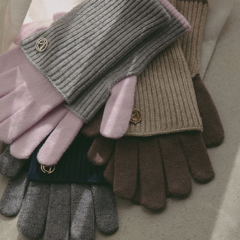 

ODER перчатки-варежки в стиле колор-блок - 3 цвета BROWN(OATMEAL)_ONE