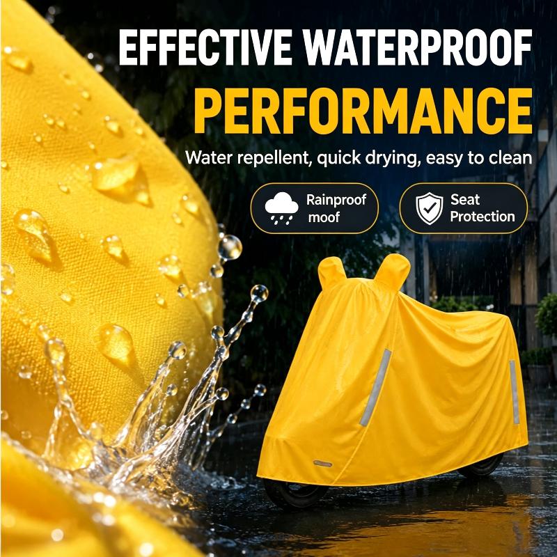Motorcycle Cover For Sun Rain And Dust Protection With Mirror Covers Thick Fabric Provides Year-Round Protection