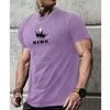 Summer Round Neck 3D King Printed Top Fashionable Casual Short Sleeved Men's T-shirts