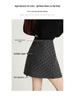 2026 Autumn/Winter Women's High-Waisted Retro Polka Dot Woolen Mini Skirt - Trendy & Slimming Design