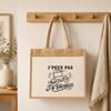 Sac Cabas - PLANETEE - J’peux pas j’ai Vacances (minimaliste) - Toile de jute et coton - Impression transfert - 21 L