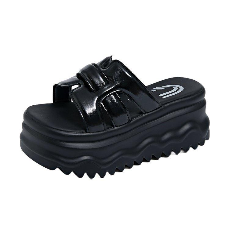 

[youshilai] Small height-increasing slippers are not tired to wear outside 2025 new lightweight thick-bottomed cool slippers 34