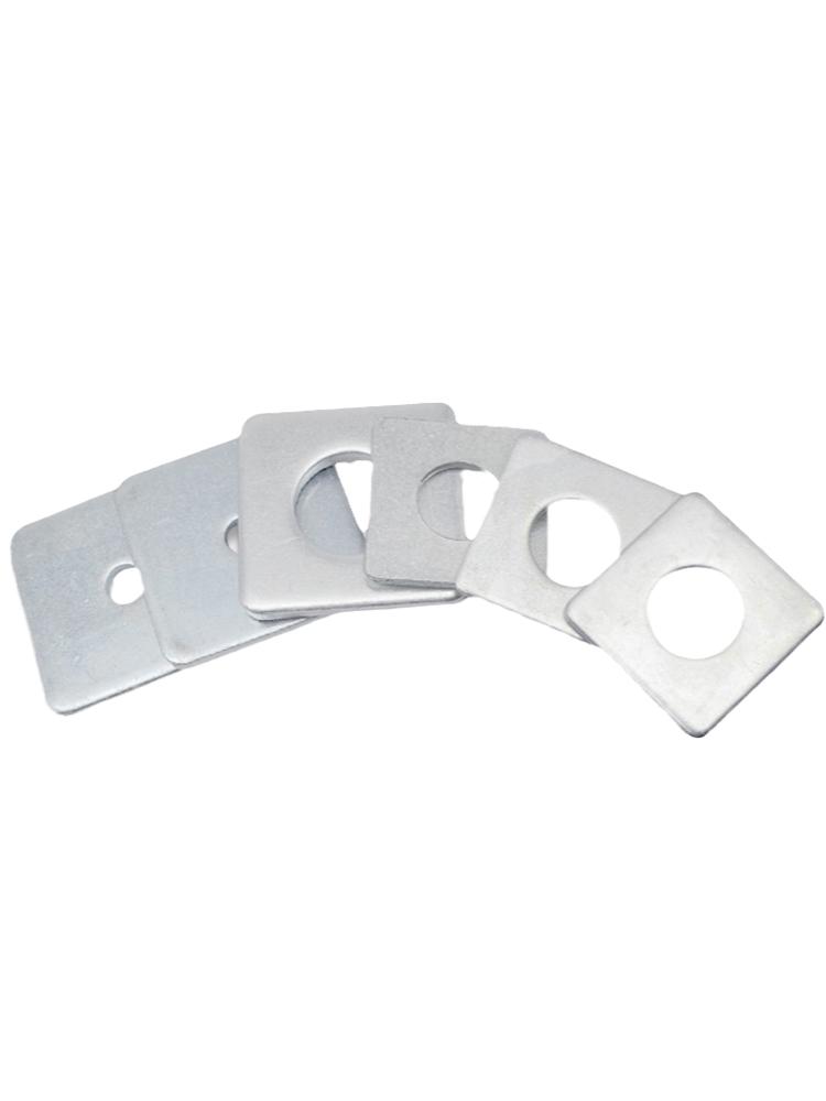 Thick Galvanized Square Iron Washer with Hole – Available In M6 To M16