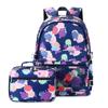 Ensemble de 2 pièces Sac à dos scolaire pour enfants Sacs à dos mignons pour étudiants pour adolescentes Sacs d'école imperméables avec sac à lunch Sac à dos