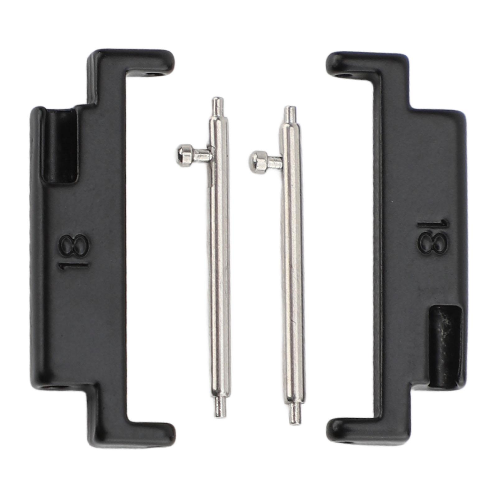 

1 пара металлический адаптер для ремешка для часов адаптер для соединения ремешка для часов адаптер для соединения из нержавеющей стали чёрный